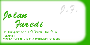 jolan furedi business card